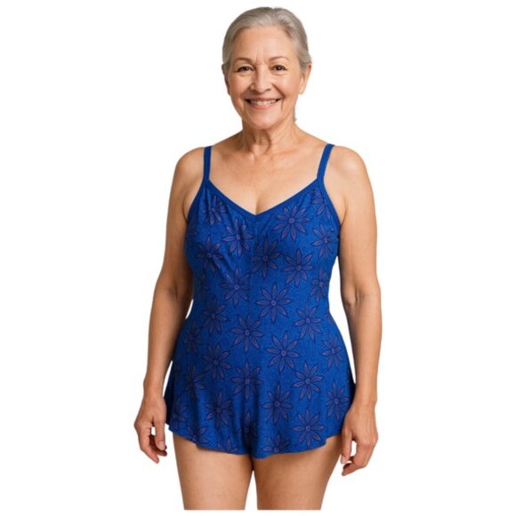 Speedo Other - Speedo Size 12 14 Blue Floral One Piece Bathing Suit